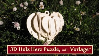 3D Holz Herz Puzzle [upl. by Ytsirt]