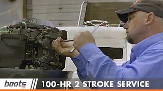 100 Hour TwoStroke Outboard Engine Service [upl. by Snapp]