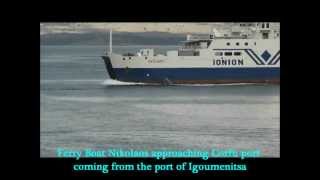 Ferry Boat Nikolaos approaching the port of Corfu Greece [upl. by Andriana]