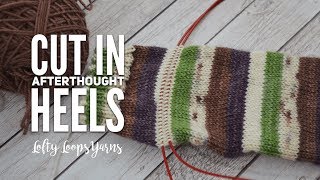 How To KNIT an AFTERTHOUGHT HEEL on Socks  Tutorial For Beginners  How to Knit Socks [upl. by Fishbein]