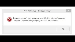 How to fix d3dx943dll and msvcp100dll errors on PES 2017 and other applications [upl. by Aduh]