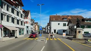 🇨🇭🚙 driving switzerland 4K 🏞️ Dübendorf 🏡 Zürich 🏫 Küsnacht ☀️ Rapperswil ▶️ HDR [upl. by Letniuq227]