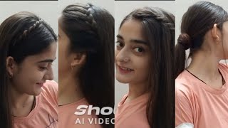 quotHeatless hairstyle for shiny hair l No heat hair stylingquot healthy hair shiny hair easy hairstyles [upl. by Ittam]