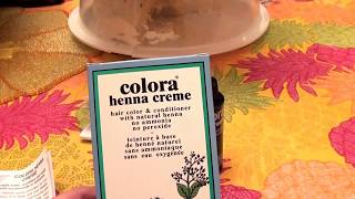 Colora Henna Creme Hair Color MahoganyNo peroxide or ammonia REVIEW [upl. by Humphrey]