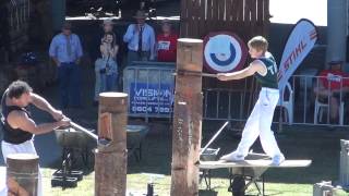 wood chopping tree felling  sydney easter show [upl. by Nevram]