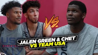 Jalen Green amp Chet VS Anthony Edwards amp Jalen Brunson USA Basketball Day 3 Scrimmage [upl. by Hanschen]