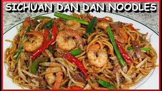 Sichuan Shrimp Dan Dan Noodles  Szechuan Shrimp Noodle Stir Fry Recipe [upl. by Teragramyram798]