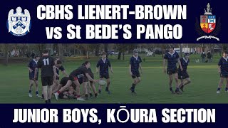 CBHS Lienert Brown vs St Bedes Pango Kōura Section Junior Boys Rugby [upl. by Ziom]