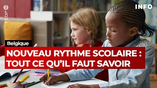 Enseignement francophone en Belgique  changement du rythme scolaire [upl. by Yneffit]