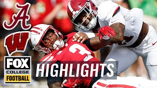 No 4 Alabama Crimson Tide vs Wisconsin Badgers Highlights  FOX College Football [upl. by Martinson868]