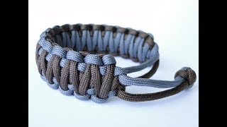 How to Make a Mad Max Style 2 Color King Cobra Paracord Survival BraceletWithout Joining Cord [upl. by Nirrok]