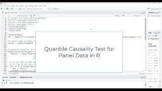 quantile causality in panel data in R [upl. by Enawyd]