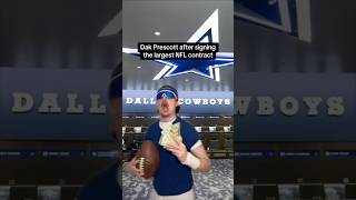 Dak Prescott after signing the largest NFL contract😂🏈 [upl. by Abdella]