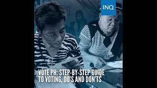 VOTE PH Stepbystep guide to voting do’s and don’ts [upl. by Racklin965]