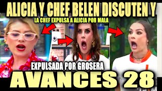 ALICIA MACHADO PELEA CON LA CHEF BELEN Y LA QUIERE EXPULSAR DE TOP CHEF VIP AVANCES CAPITULO 28 [upl. by Aimo334]