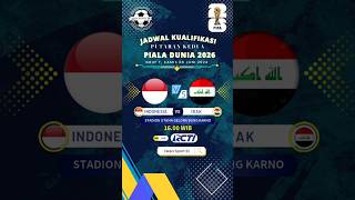 Indonesia vs Irak Live RCTI  Kualifikasi Piala Dunia 2026 Zona Asia [upl. by Nur140]