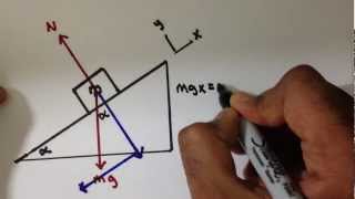 Newtonian Mechanics Inclined Plane Analysis EF [upl. by Hsejar]