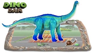 DINO DAN  DINO DUELS  4  Apatosaurus VS Snail [upl. by Nnyleimaj601]