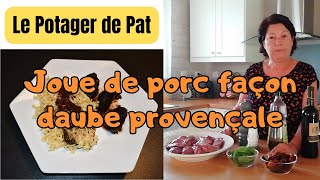 Recette de cuisine  Joue de porc à la façon daube provençale  toutes les étapes de la recette [upl. by Foah]