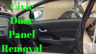 2012 2013 2014 2015 HONDA CIVIC Door Panel Removal Install Replace How to Take Off Remove [upl. by Finella795]