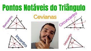 PONTOS NOTÁVEIS DO TRIANGULO BARICENTRO ORTOCENTRO INCENTRO E CIRCUNCENTRO [upl. by Arihday94]