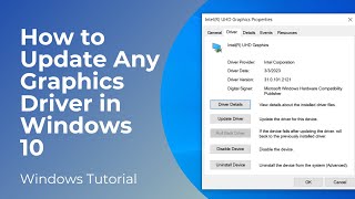 How to Update Any Graphics Driver in Windows 10 [upl. by Rehpotsyrk592]