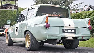 SCREAMING Ford Anglia BDG  Onboard COSWORTH Swap Drifting [upl. by Cornall]