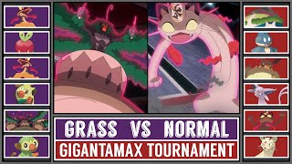 GRASS vs NORMAL  Gigantamax Pokémon Type Tournament Battle 2 [upl. by Enayd826]