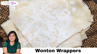 Homemade Wonton Wrappers Recipe Wonton Skin [upl. by Annirak214]