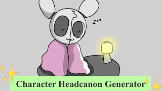 Character Headcanon Generator but with pretty blood characters  Part 1  Splotcherz [upl. by Ydnim901]