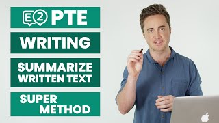 PTE Writing Summarize Written Text  SUPER METHOD [upl. by Douglas]