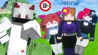 Jenny MOD COMPLETE VERSION Jenny Ellie Bia Slime Girl amp Luna in Minecraft PE [upl. by Aicnerolf]