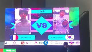 Bangkok World Cup 2022 JMF  GOLD  An Hyeonbhin KOR v Anas Anane FRA [upl. by Kadner]