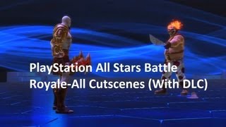 PlayStation All Stars Battle RoyaleAll Cutscenes With DLC [upl. by Mindy635]