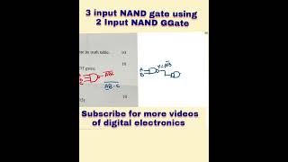 3 input NAND gate using 2 input NAND [upl. by Kimmy]