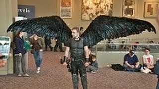 Fallen Angel Wing Costume  Articulating Wings [upl. by Yewed]