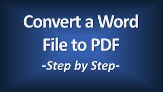 Save Word Document as PDF [upl. by Charlot473]