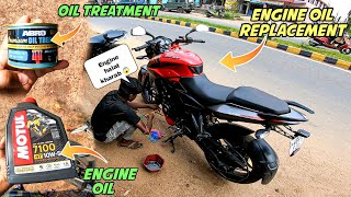 Best Engine oil For Pulsar NS200  Engine oil Replacement  Bike Maintenance Tips🤙 [upl. by Alletneuq]