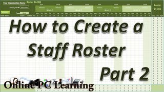 Roster  How to Create a Roster Template Part 2  Roster tutorial [upl. by Leavy624]