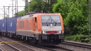 LOCON Container Train at Hamburg  Harburg Germany Train 18 of 21 June 16 2015 [upl. by Oicul896]