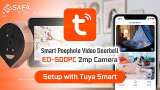 Smart Tuya Peephole Video Doorbell Setup [upl. by Brion777]