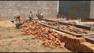 Longrine sur fondation en briques cuites [upl. by Aissat]