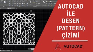 AUTOCAD İLE BASİT DESEN ÇİZİMİ  simple pattern drawing with autocad [upl. by Arol915]