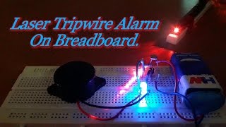 How to make a quotLaser Security Alarm Systemquot at Home on a Breadboard [upl. by Erialcyram]