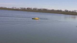 Oceanscience ZBoat 1800 Hydrographic Survey Boat on Frac Pit Water Storage [upl. by Scotney]