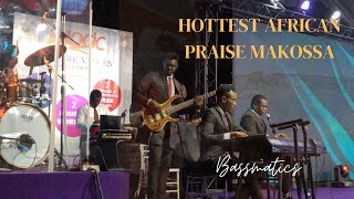 HOTTEST AFRICAN 44 MAKOSSA PRAISE  THIS BASSIST CAME READY TO CHURCH  BASSMATICS  BAND CAM [upl. by Yekram]