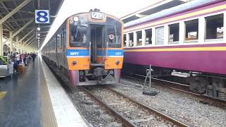 タイ国鉄北本線NKF系気動車 バンコク・フアランポーン駅発車 SRT Northern Line Ordinary Train [upl. by Anselm]