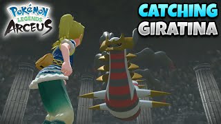 Pokemon Legends Arceus  How To Catch Giratina Origin Form Full Fight [upl. by Jarita347]