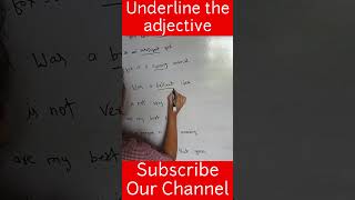 Underline the adjectives adjective ko underline kare sentence me adjective ko underline kare [upl. by Daisy]