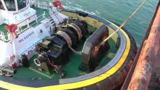 Berge Bureya SMIT tugboats and KRVE boatmen at the Port of Rotterdam [upl. by Ramonda]